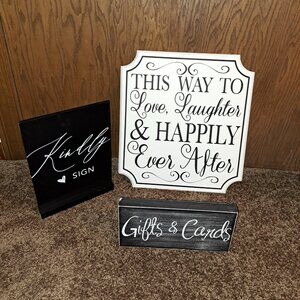 Hobby Lobby Bundle of Wedding,Card And Guest Book Signs